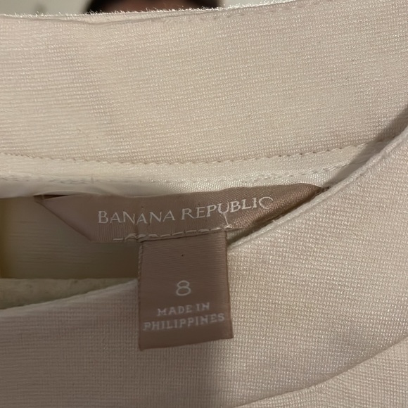 Banana republic size 8 white long sleeve dress - Picture 5 of 5